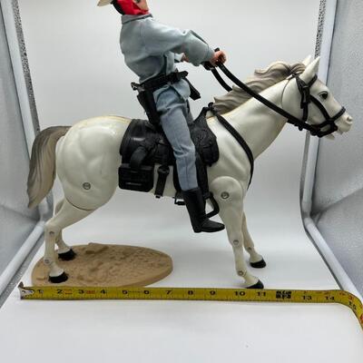 Vintage Lone Ranger and Tonto Action Figure with Horse Figurines that Bend