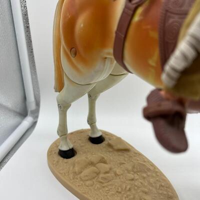 Vintage Lone Ranger and Tonto Action Figure with Horse Figurines that Bend