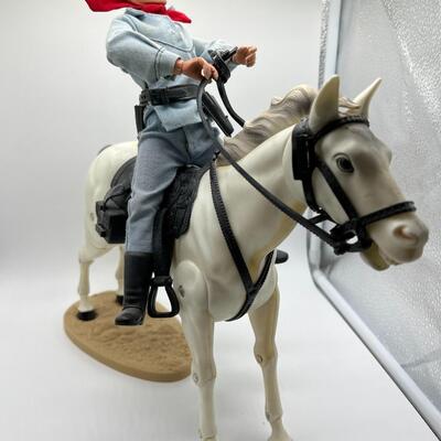 Vintage Lone Ranger and Tonto Action Figure with Horse Figurines that Bend