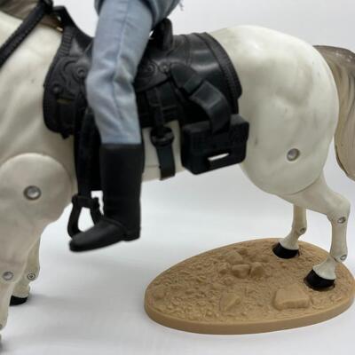 Vintage Lone Ranger and Tonto Action Figure with Horse Figurines that Bend