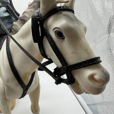 Vintage Lone Ranger and Tonto Action Figure with Horse Figurines that Bend