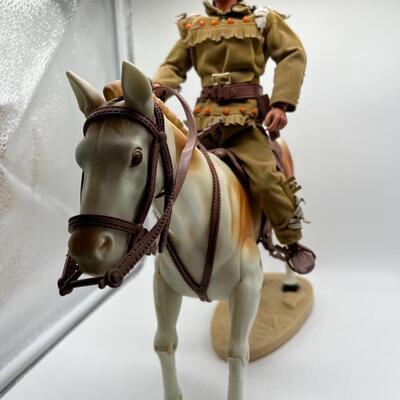 Vintage Lone Ranger and Tonto Action Figure with Horse Figurines that Bend