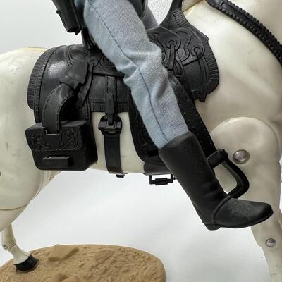 Vintage Lone Ranger and Tonto Action Figure with Horse Figurines that Bend