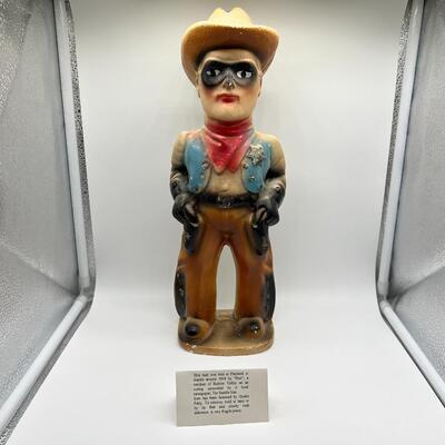 Antique Circa 1948 Chalkware Lone Ranger Cowboy Kid Statue Figurine Prize from Playland in Seattle