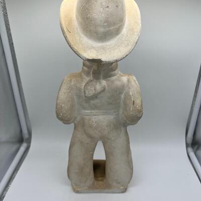 Antique Circa 1948 Chalkware Lone Ranger Cowboy Kid Statue Figurine Prize from Playland in Seattle