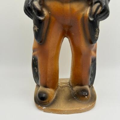 Antique Circa 1948 Chalkware Lone Ranger Cowboy Kid Statue Figurine Prize from Playland in Seattle