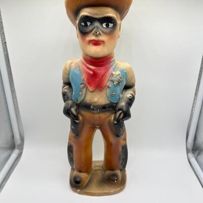 Antique Circa 1948 Chalkware Lone Ranger Cowboy Kid Statue Figurine Prize from Playland in Seattle