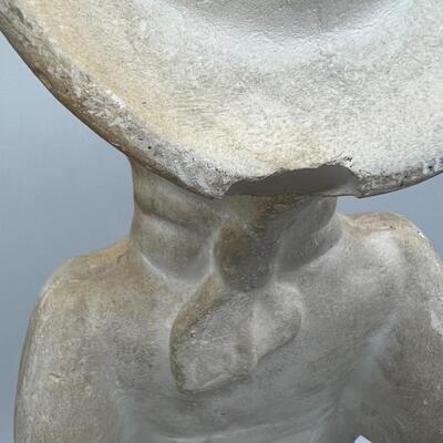 Antique Circa 1948 Chalkware Lone Ranger Cowboy Kid Statue Figurine Prize from Playland in Seattle