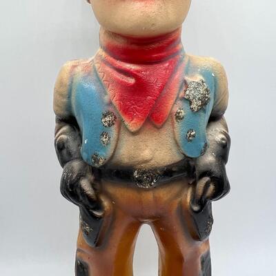 Antique Circa 1948 Chalkware Lone Ranger Cowboy Kid Statue Figurine Prize from Playland in Seattle
