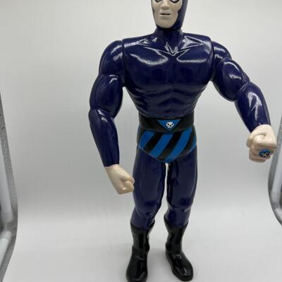 Vintage The Phantom Action Figure and Cut Out Paper Portrait