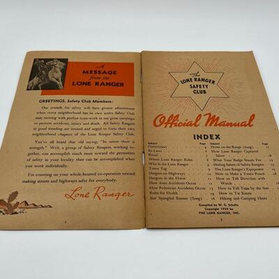 1939 Weber's Lone Ranger Safety Club Official Manual