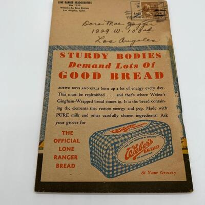 1939 Weber's Lone Ranger Safety Club Official Manual