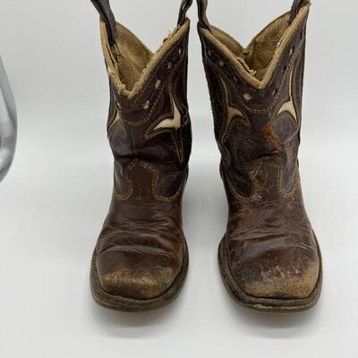 Rare Antique Tom Mix Childrens Leather Cowboy Boots