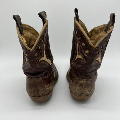 Rare Antique Tom Mix Childrens Leather Cowboy Boots
