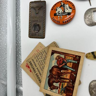 Large Lot of Vintage Hopalong Cassidy Collectibles Ephemera Cards Pocket Knife Buttons Badges Watches and Ring