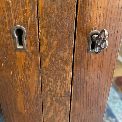 Beautiful Antique Wood and Glass Front and Sides Cabinet