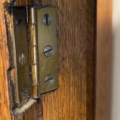 Beautiful Antique Wood and Glass Front and Sides Cabinet