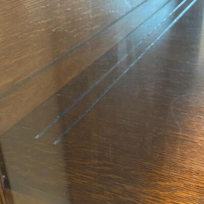 Beautiful Antique Wood and Glass Front and Sides Cabinet