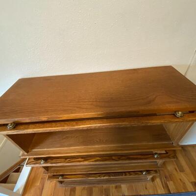 Vintage Stacking Wood Barrister Bookcase with 3 Shelves