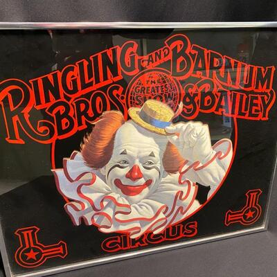Ringling Bros and Barnum & Bailey The Greatest Show Circus Framed Clown Poster Signed by Performers