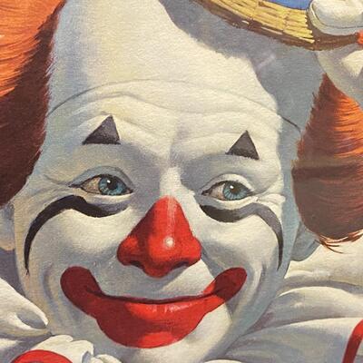 Ringling Bros and Barnum & Bailey The Greatest Show Circus Framed Clown Poster Signed by Performers