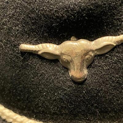 Pair of Vintage Kids Cavalry Hats with Pistol Rifle Bull and Rope Strings