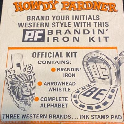 Lot of 3 Howdy Doody Plastic Toys Puppet Show and Puzzle Game and Howdy Pardner Brandin Iron Kit
