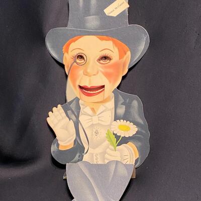 Charlie McCarthy 21 Inch Cut Out Cardboard Display Puppet with Moving Mouth
