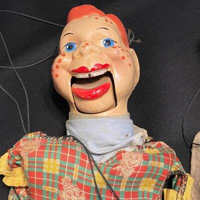 Vintage Pair 1950s Howdy Doody Marionette and Princess Playthings Puppet