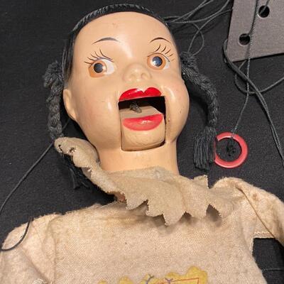 Vintage Pair 1950s Howdy Doody Marionette and Princess Playthings Puppet