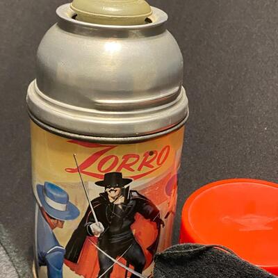 Lot of 6 1950s and Vintage Zorro Hat Watch Mask Ring Thermos and Cup