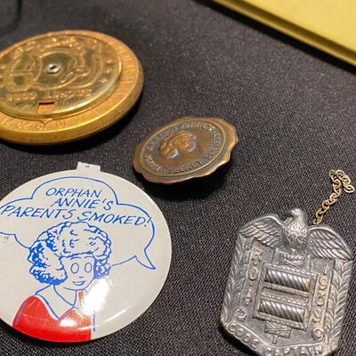 Large Lot of Antique Little Orphan Annie Books Ephemera Collectibles Cups Badges Pins and Collectibles