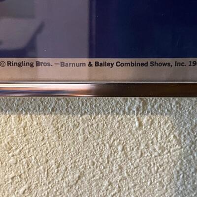 Vintage 1969 Ringling Bros and Barnum & Bailey Circus Poster Framed