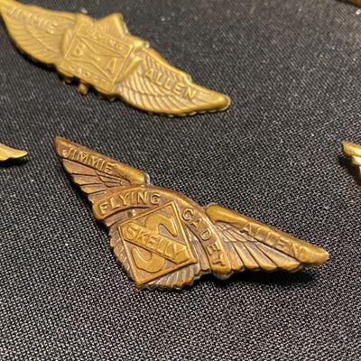 Large Lot of Antique Jimmie Allen Ephemera Collectibles Wings Pins Knife and Photos