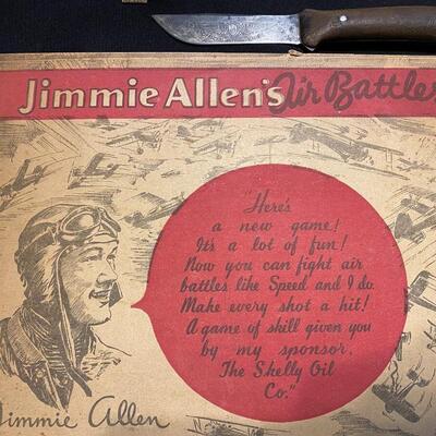 Large Lot of Antique Jimmie Allen Ephemera Collectibles Wings Pins Knife and Photos