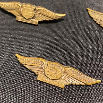 Large Lot of Antique Jimmie Allen Ephemera Collectibles Wings Pins Knife and Photos