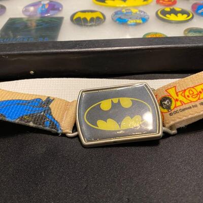 Large Lot of Vintage Batman and Robin and Penguin Buttons Watch Cup Collectibles and Toys