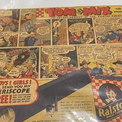 Lot of 1930s and 1940s Tom Mix Comics Ephemera Buttons Pins Pocket Knife and Collectibles