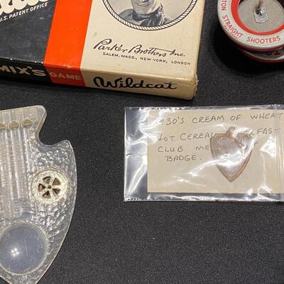 Lot of 1930s and 1940s Tom Mix Comics Ephemera Buttons Pins Pocket Knife and Collectibles