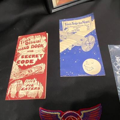 Lot of 1950s Space Cadet Space Patrol Ephemera Button Patch Pin Ring and Cards