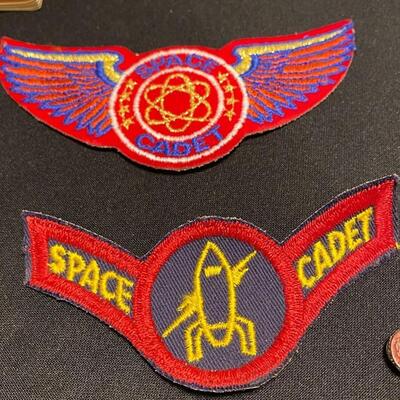 Lot of 1950s Space Cadet Space Patrol Ephemera Button Patch Pin Ring and Cards