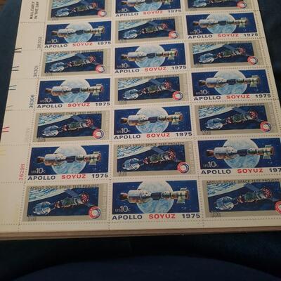 Sheet of stamps Apollo 1975