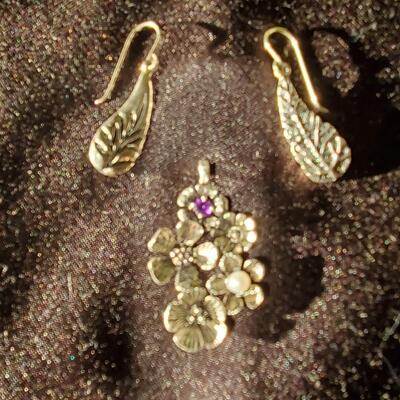 Sterling Earrings and Pendant