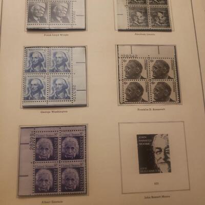 Minkus 1968 to 1972 plate block stamp book 224 stamps in book