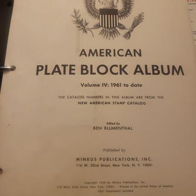 Minkus 1968 to 1972 plate block stamp book 224 stamps in book