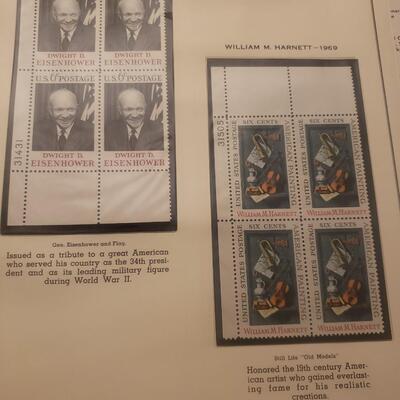 Minkus 1968 to 1972 plate block stamp book 224 stamps in book