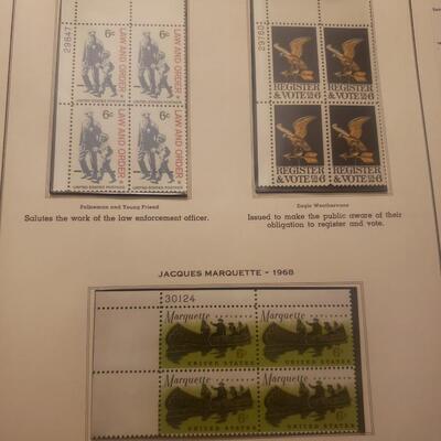 Minkus 1968 to 1972 plate block stamp book 224 stamps in book