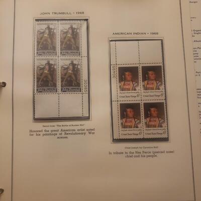 Minkus 1968 to 1972 plate block stamp book 224 stamps in book
