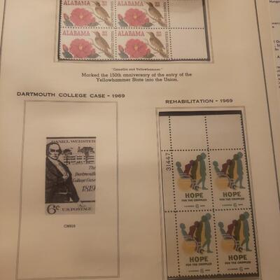 Minkus 1968 to 1972 plate block stamp book 224 stamps in book
