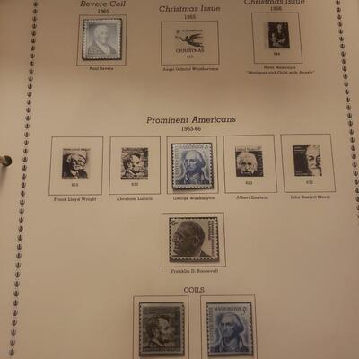 Minkus 1968 American regular issue stamp album 30 m&u stamps